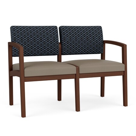 Lesro 2 Seat Tandem Seating W/ No Center Arm, 44 in W 26 in L 31.5 in H, Lenox Series LW2101